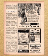 Buck Knives Three Generation Of Tradation - 1/3 Magazine Print Ads Poster 1972