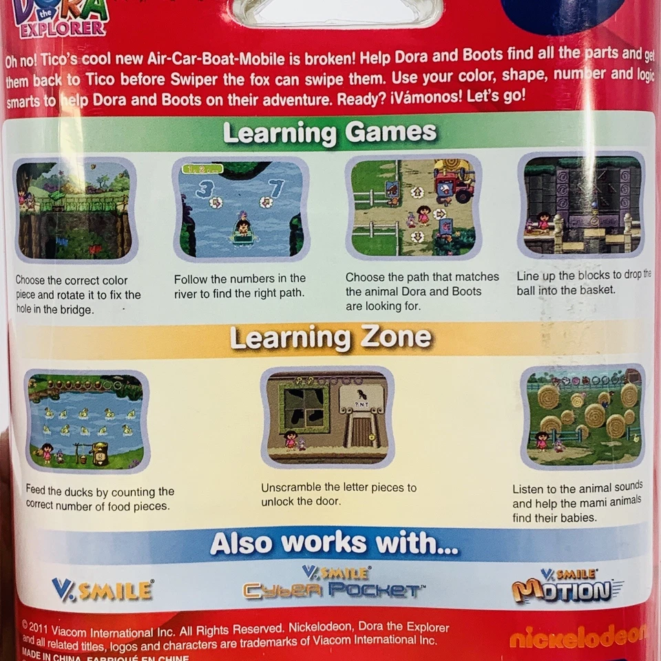 Vtech V Smile Pocket V-Motion Nick Dora's Fix It Adventure Learning Games NIP - Image 4 of 4