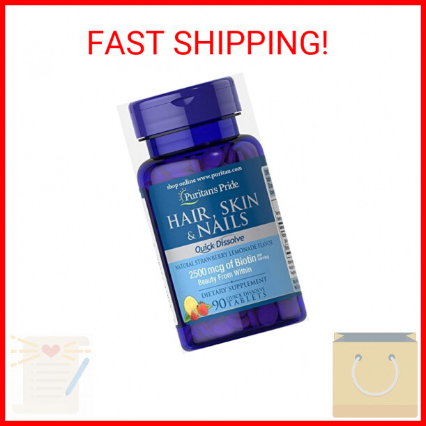 Puritan's Pride Quick Dissolve Hair Skin Nails-90 Tablets