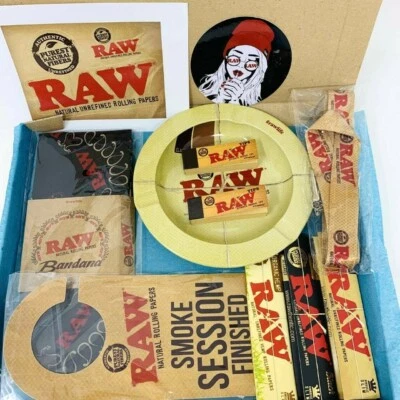 JUICY JAY'S Smoker essential care-package for RAW Lovers | rolling papers ,Raw accessories