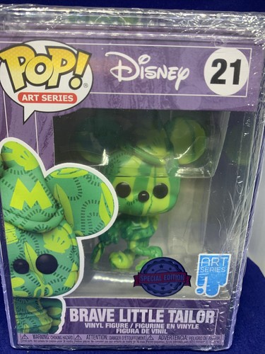 Funko Art Series Mickey 'Brave Little Tailor' – Grüne Special Edition Vinyl-Figur, Ca. 9,5 Cm