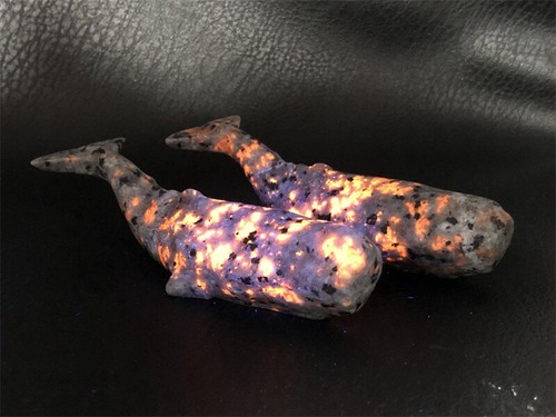 4.7" Yooperlite whale Natural Hand Carved Crystal Skull Reiki Crystal Decor 1pc - Picture 2 of 20