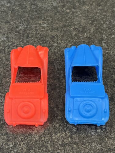 VTG 1940’s MG England Convertible 2 Seater 4.25” Plastic Cars Red & Blue NICE🔥 - Picture 3 of 21