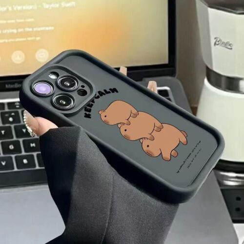 Cute Capybara Phone Case For iPhone 16 Pro Max 15 14 13 12 11 XR XS 8 7 6 Cover - Picture 5 of 20