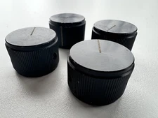 4 X 1970s Spectra Sonics Black aluminum metal Knob for consoles / preamps / eq