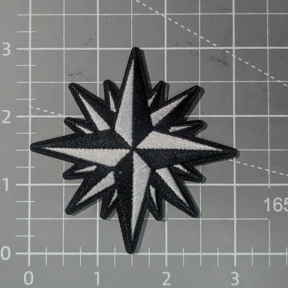 16 Pointed Star Patch Russian Mafia Prison Tattoos Embroidered Iron On 3x3 - Image 2 of 3