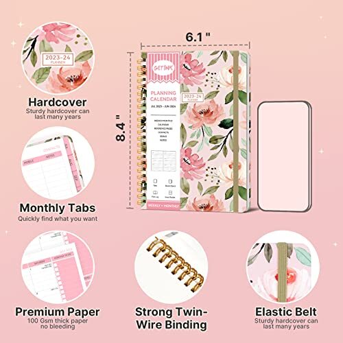 Academic Year Planner 2023-2024 Daily Weekly and Monthly Agenda for Women, - Bild 6 von 7