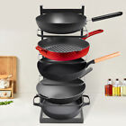 5-Tier Adjustable Carbon Steel Pot Rack Free Standing Pot Lid Holder For Home