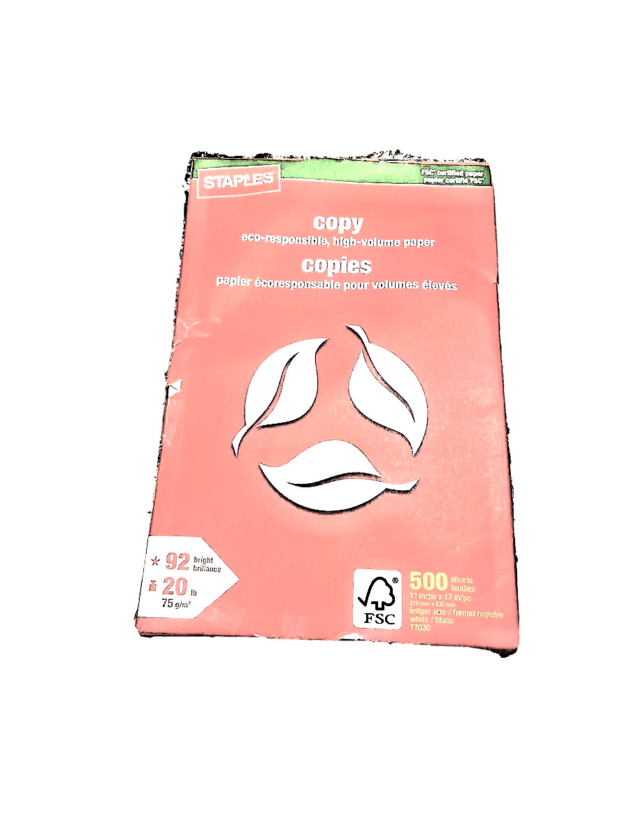 Printer Copy 11”x17 Staples Paper- 2 Reams $125, 3 Reams $185 see description