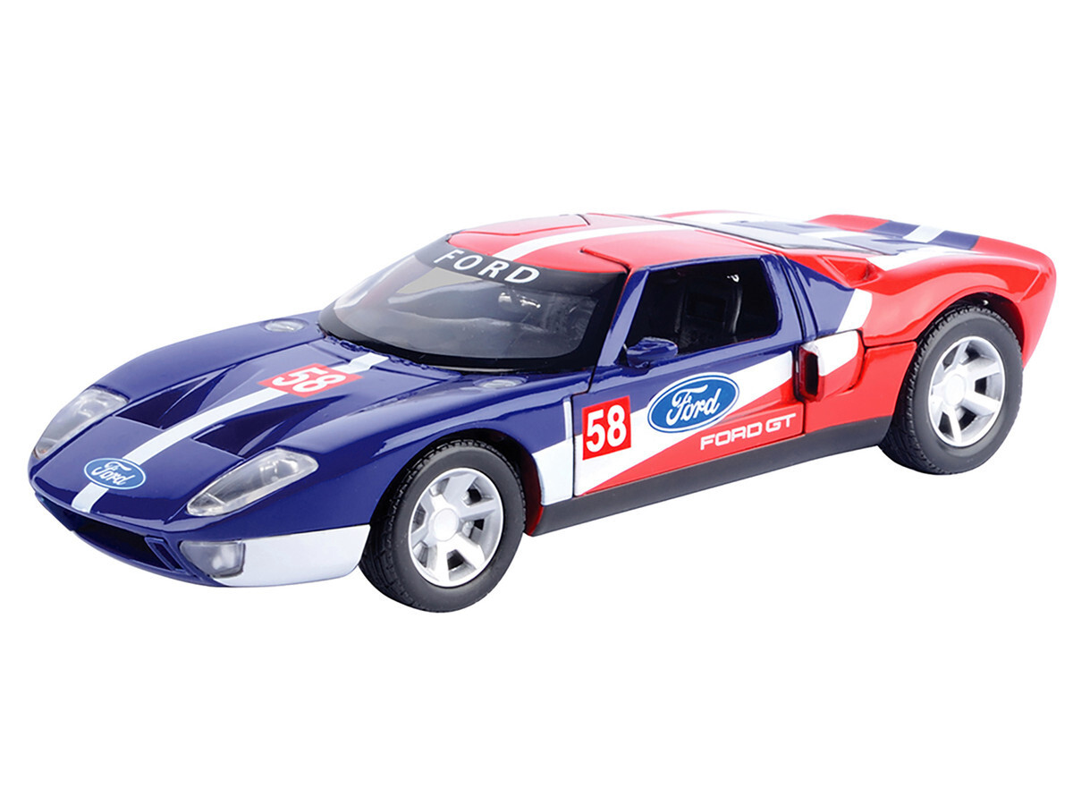 Motormax Ford GT Concept #58 Blue & Red 1/24 Diecast Model