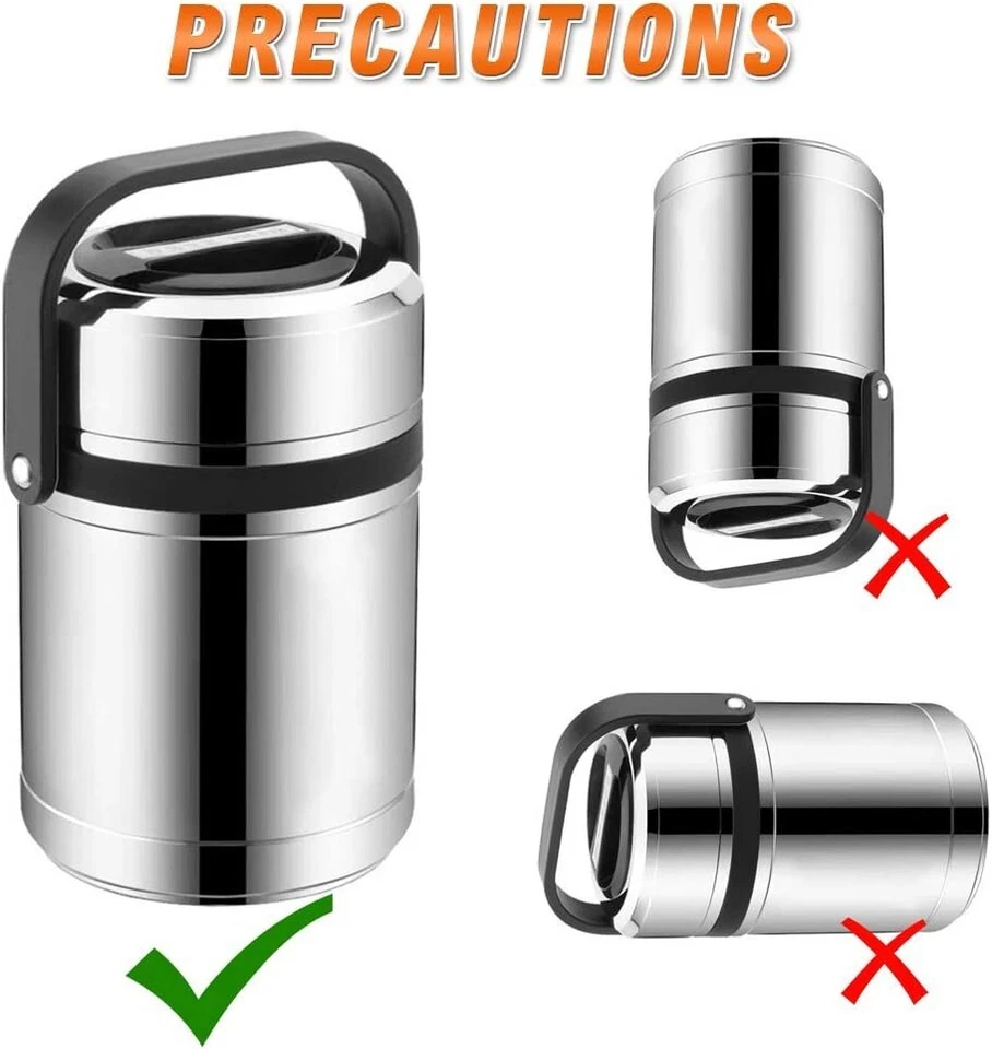 Termos Para Comida Grande 61 Oz Caliente Calentador De Portatil Acero Inoxidable Foto 2 de 4