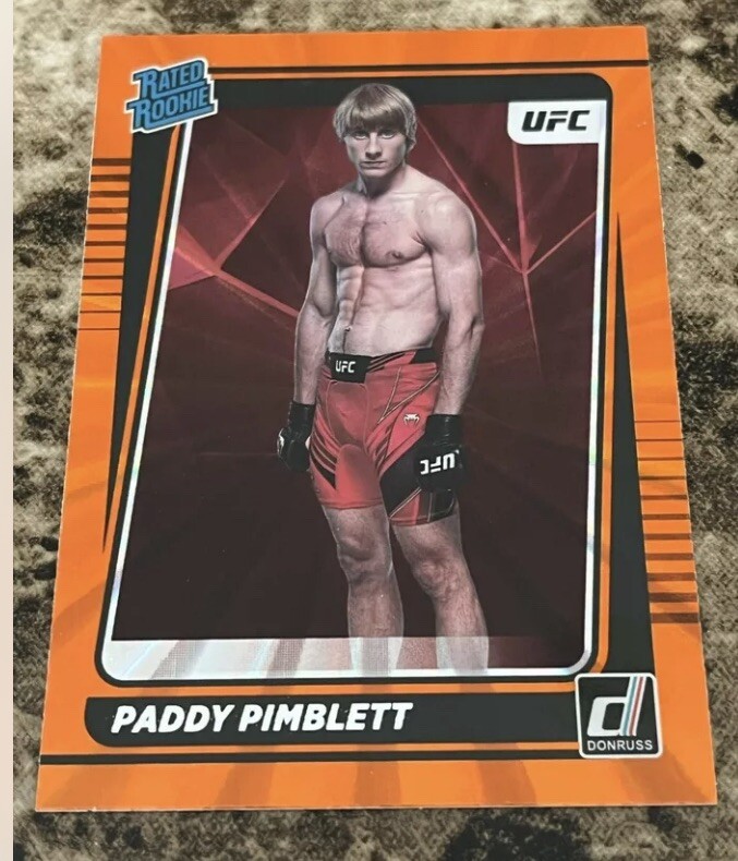 🔥🤜2022 Panini Donruss UFC Paddy Pimblett Rated Rookie #207 Holo Orange Laser