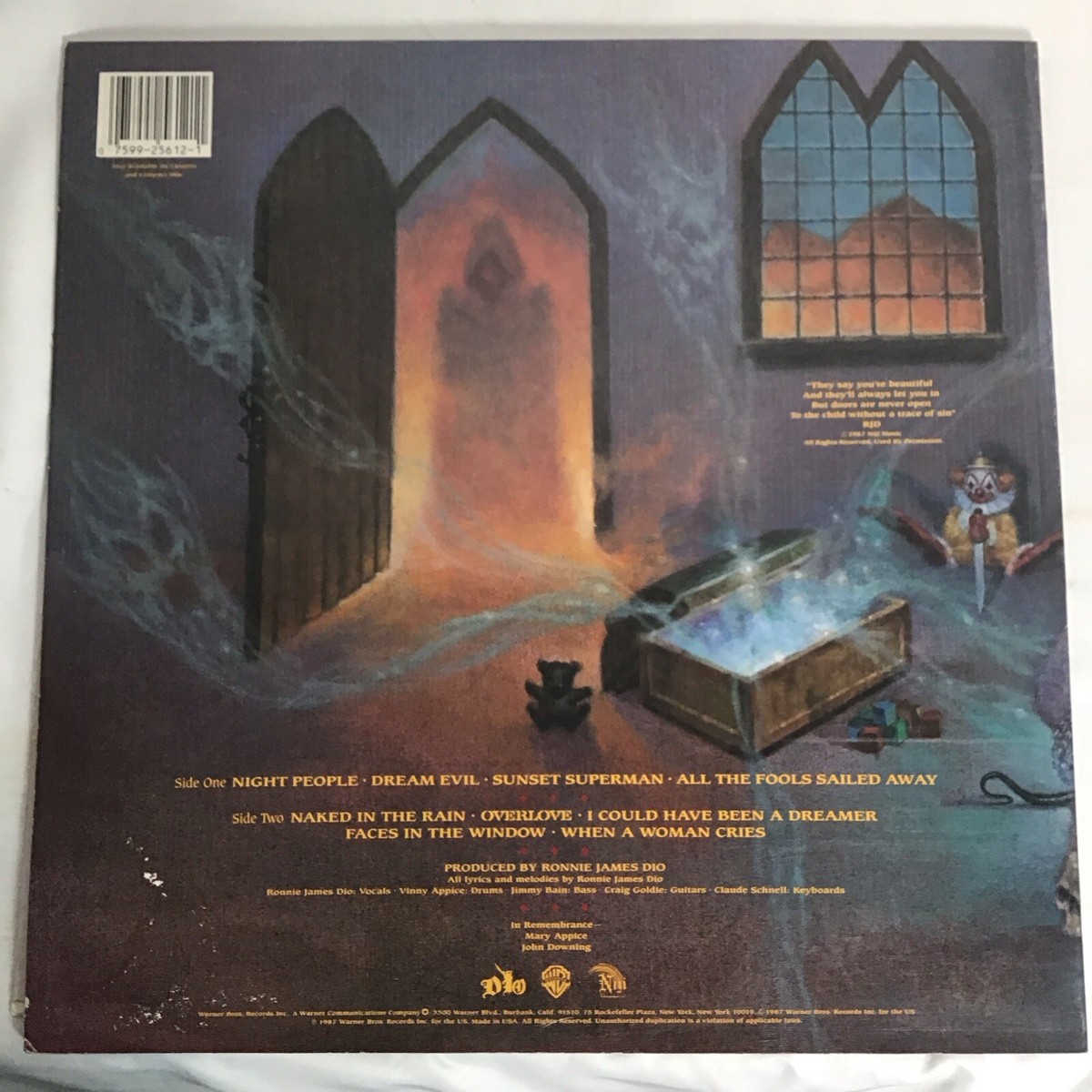 DIO Dream Evil Vinyl LP Record 1987 Ronnie James Heavy Metal