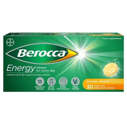 Berocca Orange Tablets, 30 Counts