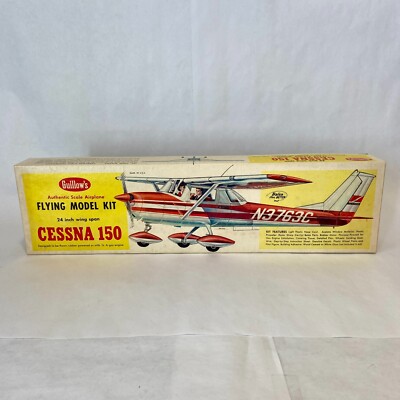 Vintage Guillow's CESSNA 150 Flying Model Kit #309 - 24'' Wing Span NEW Unbuilt!