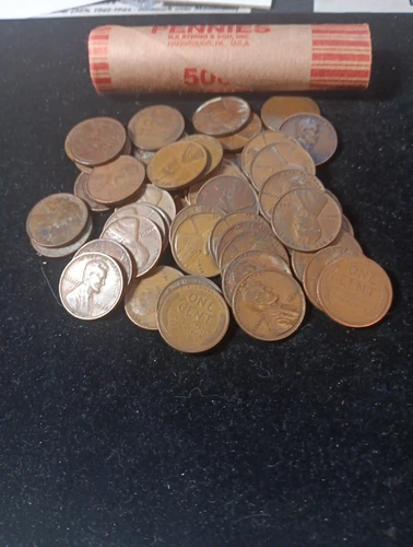 👉1935-Solid Date  LINCOLN WHEAT  PENNY ROLL G=Vg