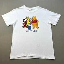 Vintage Disney Winnie The Pooh T-Shirt Youth Large White Tigger Piglet Eeyore