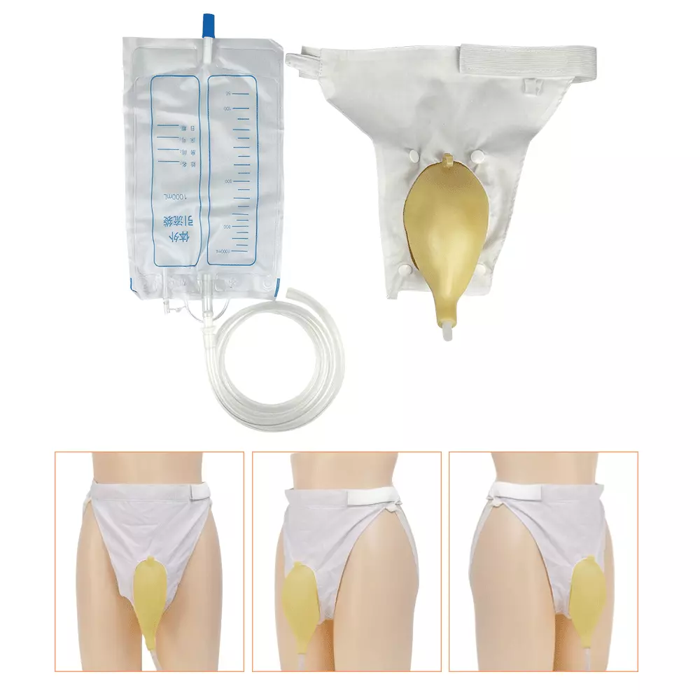 Urine Catheter Bags Silicone Urine Collector Wearable Urinal System Can  Prevent Backflow-No Spill No SmellNo Mess (Women Normal Type)