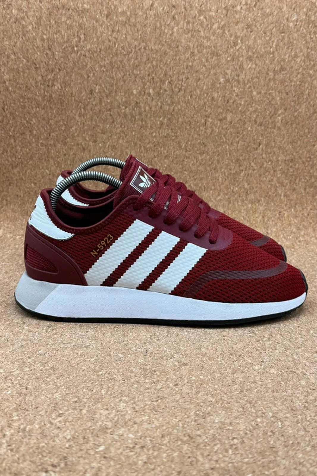Adidas N 5923 scarpe da ginnastica bordeaux rosso UK 7