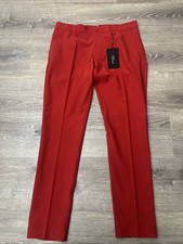 J Lindeberg Ellott Men's Golf Pants Chili Pepper Red Stretch Size 34x32 155