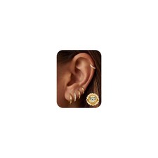 Sterling Silver Small Gold Hoop Earrings for Women, Hypoallergenic Huggie Ear...