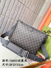 Gucci classic canvas Monogram GG men's clutch/crossbody bag 28*23*3.5cm