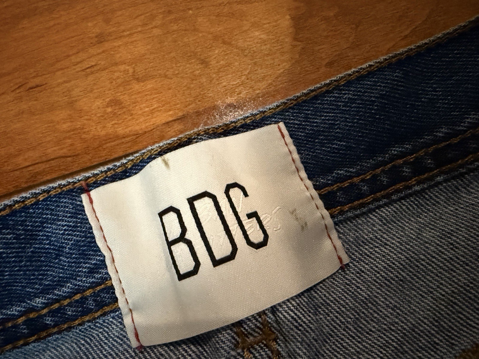 Urban Outfitters BDG Jeans Men's 32 x 30 Blue Denim Checkered Pockets Bow Fit