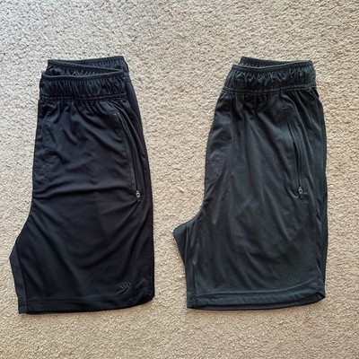 Leg3nd Shorts Mens Small 26x7 Lot of 2 Activewear Fleece Zip Pockets Legend