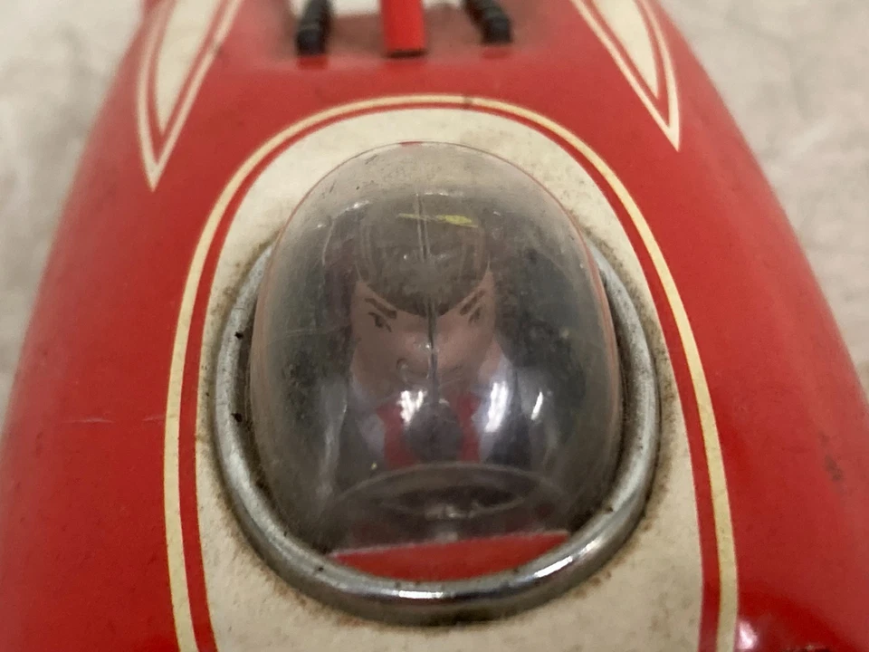 Schylling 2009 Red Tin Future Car Retro Moderno Juguete Propulsado por Fricción Foto 4 de 4