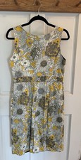 Liberty of London for Target Floral Sleeveless Sheath Dress Yellow US 10
