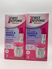 2x FIRST RESPONSE PREGNANCY MULTI CHECK QUICK  SIMPLE TESTS EXP 7/26 NIB MR 538