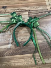 Fun Festive Green St. Saint Patrick s Day Crazy Glitter Clover Headband