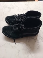 Vans Sneakers Comfycush Sk8-Hi Black Black Canvas Suede High Top ShoeM 8.5 W 10