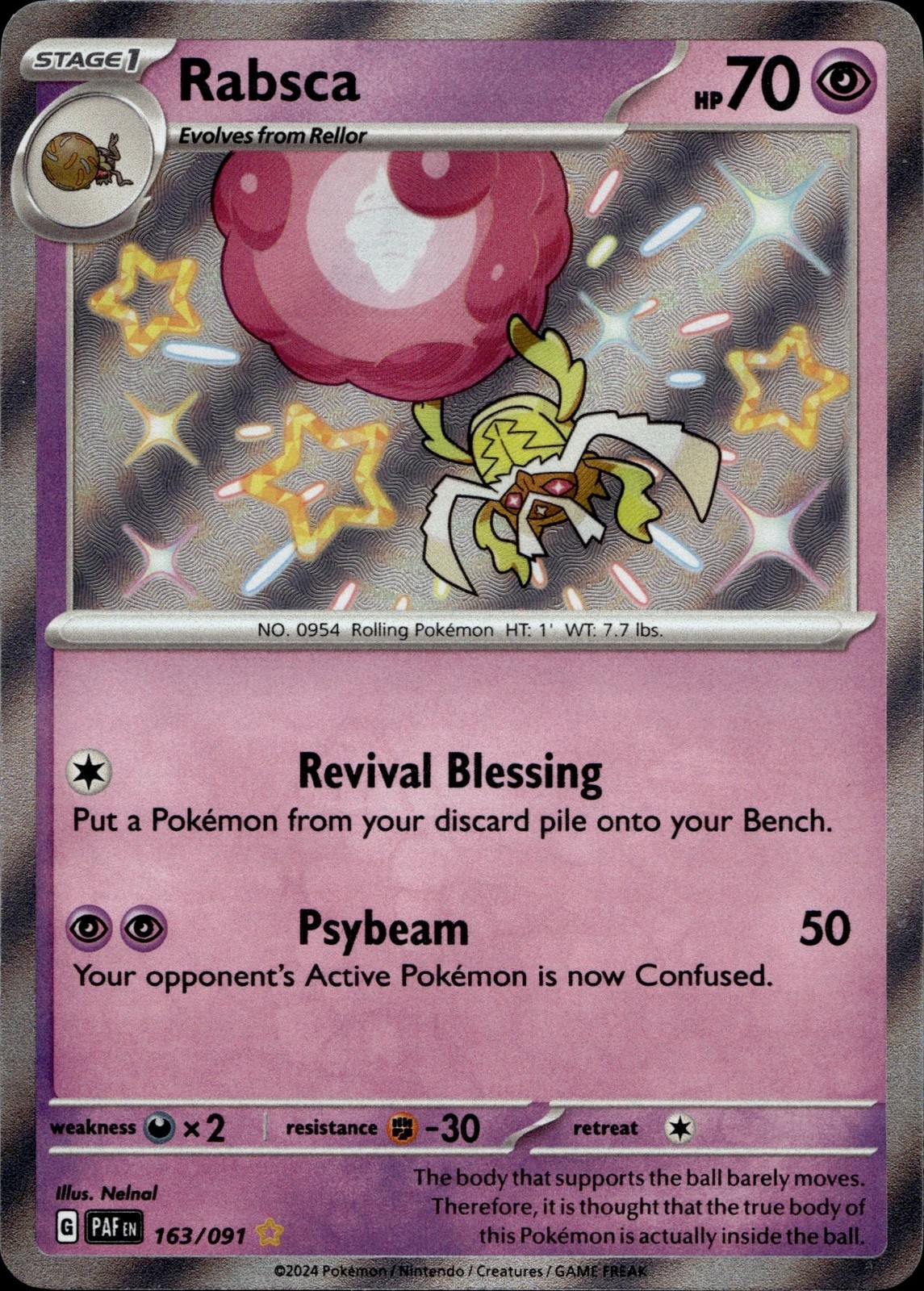 Rabsca 163/091 Shiny Rare Paldean Fates Multi Item Discount NM
