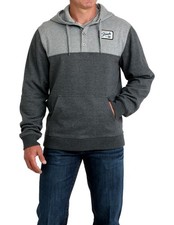 Cinch Western Sweatshirt Mens Color Block Hoodie Charcoal MWK1917002
