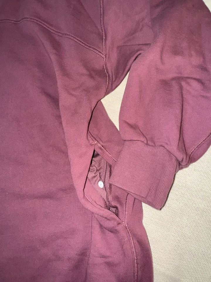 Lululemon Broken Beats Sudadera Suéter Vestido M Ciruela Malva Túnica Longline Foto 4 de 4
