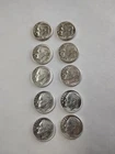 Lot of 10 90% Silver 🔥Roosevelt Dimes🔥 1950 - 1964 P D $1 Face #9