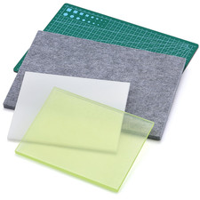 4 Pcs Leather Punch Pads, Leather Cutting Mat, Sound Absorbing Pad and A4 Self H