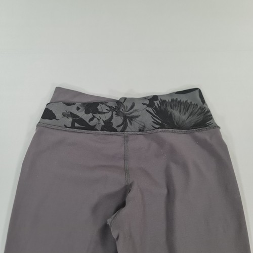 Lululemon Astro Pants Womens UK 8 Grey Mid Rise Flare Yoga Bottoms Gym - Picture 8 of 10