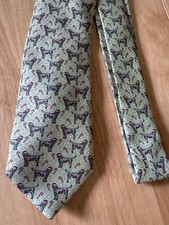 NWT Vineyard Vines Christmas Tie 100 Silk Black Lab Dog USA Shep Ian Green