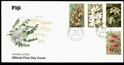 DR WHO 1999 FIJI FDC COMBO DE FLORES DE ORQUÍDEA $3 R55838 - Imagen 1 de 2