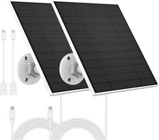 Solar Panel for Eufy Outdoor Camera, Camera Charger Black