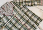 NWT SUNDANCE Flannel Pajama TOP Covered Buttons Eyelet Cotton L Pink/Green Plaid — photo 10