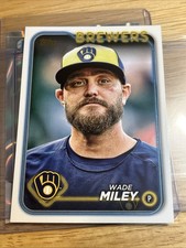 2024 Topps Series 2 - Wade Miley #671 Golden Mirror Image Variation