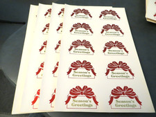 CHRISTMAS HOLIDAY SEASONS GREETINGS 300 STICKERS 30 SHEETS 10 PER