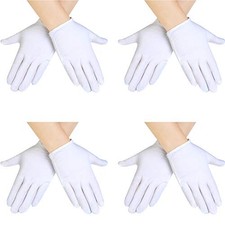 White Kids Gloves Cotton Dress Formal Party Gloves For Boys Girls