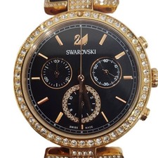 Montre Femme Swarovski Era Journey 5295320 Quartz Cadran Noir État De...