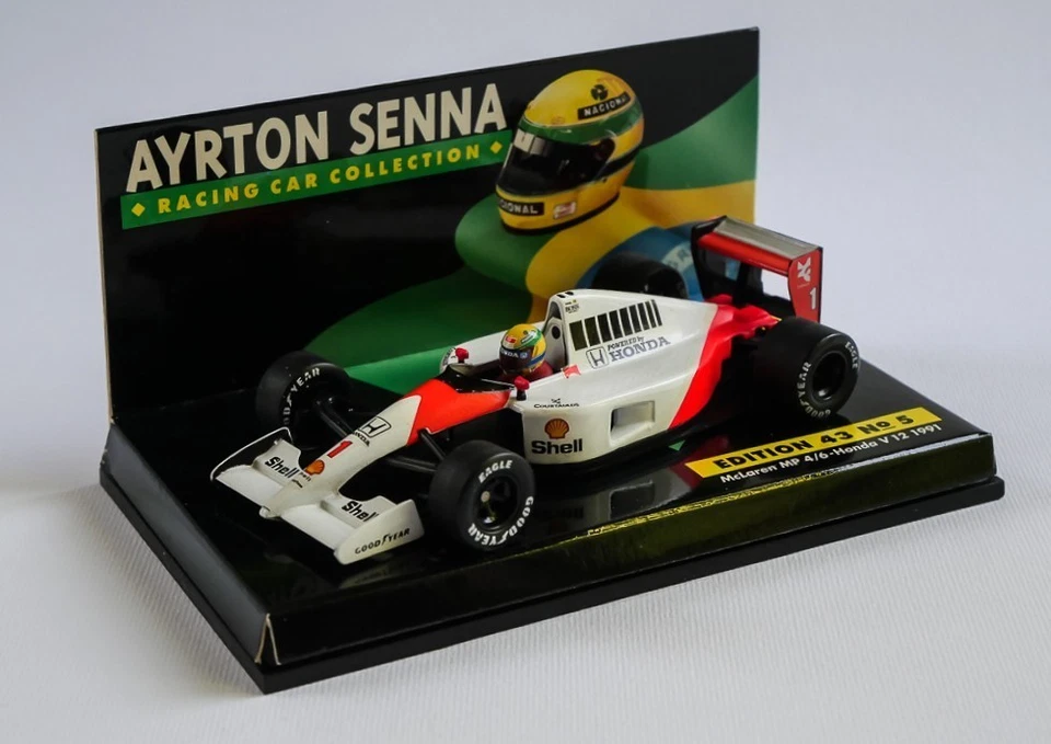 AYRTON SENNA 1:43 McLaren MP 4/6 1991 Minichamps Edition 43 n 5 World Champion - Immagine 2 di 4