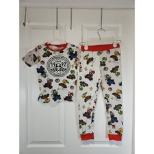 Boy's Sz 8 Mario Kart 2 Pieces Pajama Set Short Sleeved Shirt Pants