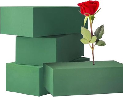 4 Stück Blumenschaum Styropor Blöcke Ziegel, perfekte Blume Schaumstoffblock ideal